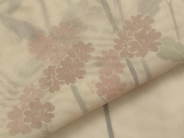 平和屋着物▽訪問着 無双 紗袷 紗×紗 草花文 正絹 逸品 AABM5941st