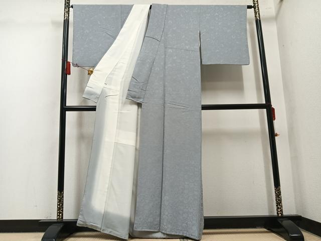 平和屋着物●上質な色無地 吉祥地紋 蕎麦切色 正絹 逸品 AABM6165ph