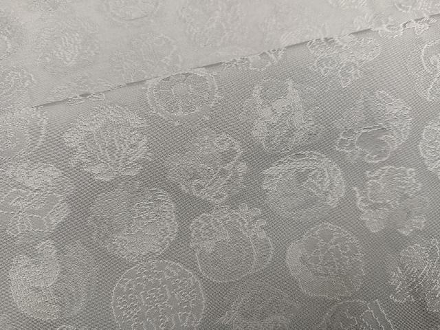 平和屋着物●上質な色無地 吉祥地紋 蕎麦切色 正絹 逸品 AABM6165ph
