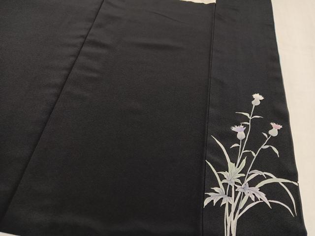 平和屋着物●巨匠 前田華清 手描き 訪問着 枝花文 暈し染め 正絹 逸品 AABM6184ph