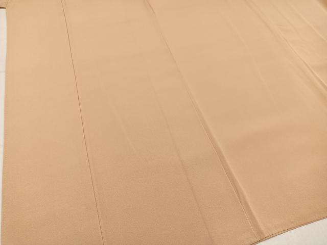 平和屋着物●上質な色無地 丁子色 正絹 逸品 AABM6191ph