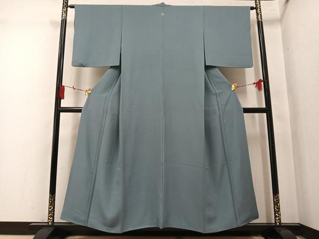 平和屋着物●上質な色無地 彩りかさね 豆がら茶色 丹後ちりめん 反端付き 正絹 逸品 AABM6204ph