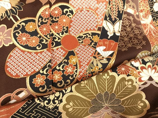 平和屋着物●豪華振袖 駒刺繍 飛鶴草花宝尽くし 暈し染め 金彩 仮絵羽 逸品 未使用 AABM6206ph