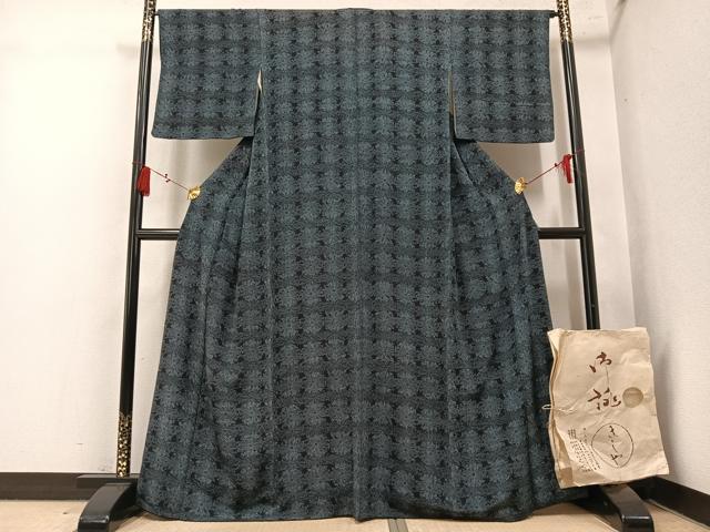 平和屋着物●銀座きしや 小紋 花尽くし たとう紙付き 正絹 逸品 AABM6214ph