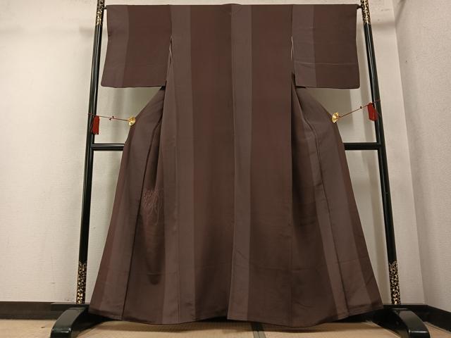 平和屋着物●訪問着 お召地 草木文 正絹 逸品 AABM6215ph