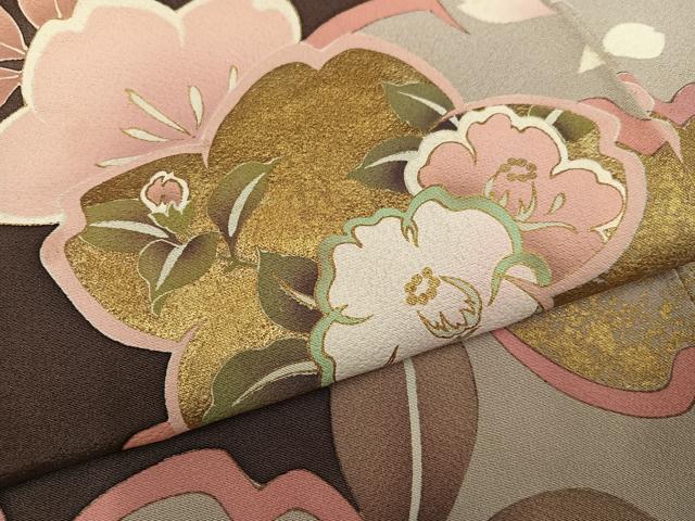 平和屋着物●ファッションブランド hiromichi nakano ヒロミチナカノ 中国三大刺繍 相良刺繍 訪問着 舞桜文 金彩 正絹 逸品 AABM6220ph
