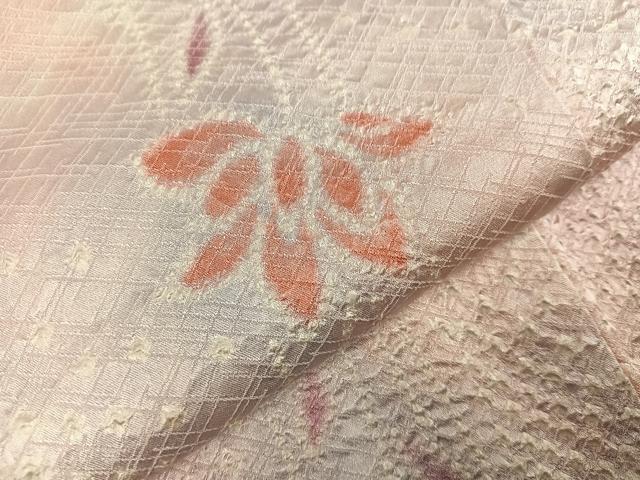 平和屋着物●上質な小紋 総絞り 更紗文 暈し染め 正絹 逸品 未使用 AABM6244ph