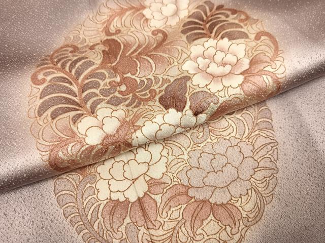 平和屋着物●訪問着 刺繍 草花丸文 暈し染め 正絹 逸品 AABM6248ph
