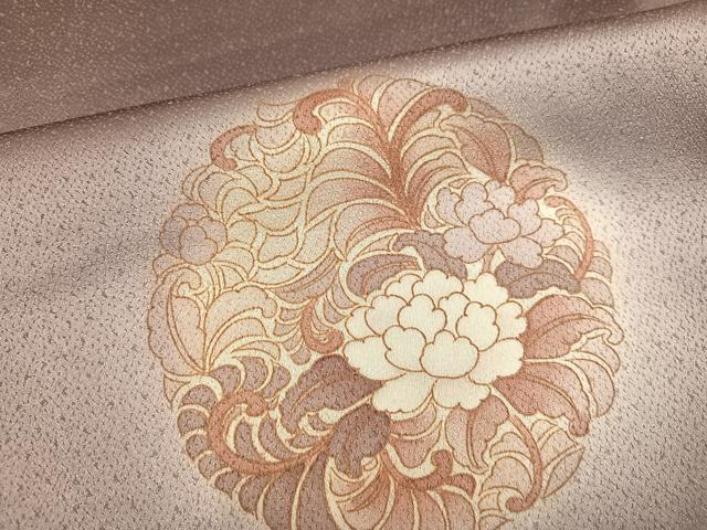平和屋着物●訪問着 刺繍 草花丸文 暈し染め 正絹 逸品 AABM6248ph