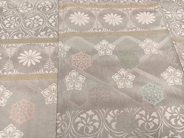 平和屋着物●訪問着 お召地 花尽くし 正絹 逸品 AABM6256ph