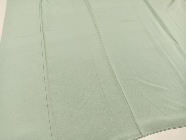 平和屋着物●上質な色無地 錆青磁色 正絹 逸品 AABM6262ph