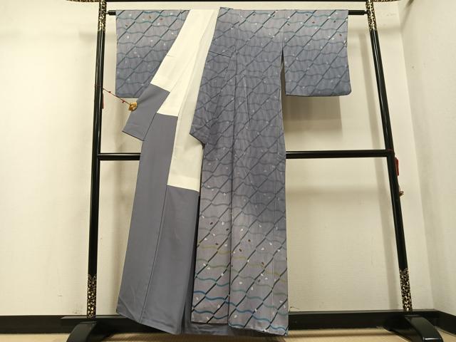 平和屋着物●訪問着 作家物 舞桜文 暈し染め 金彩 正絹 逸品 AABM6275ph