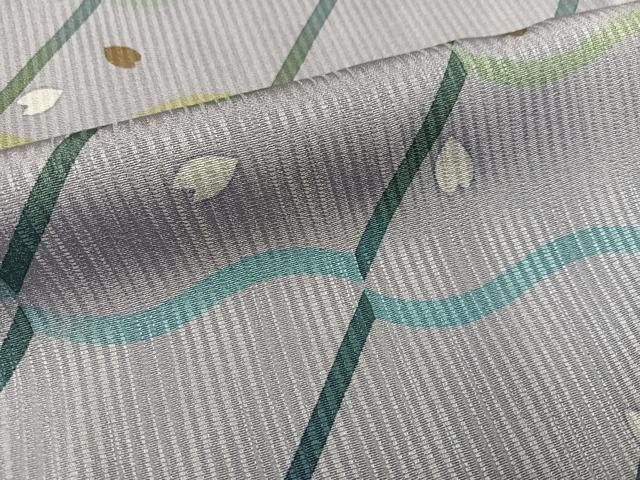平和屋着物●訪問着 作家物 舞桜文 暈し染め 金彩 正絹 逸品 AABM6275ph