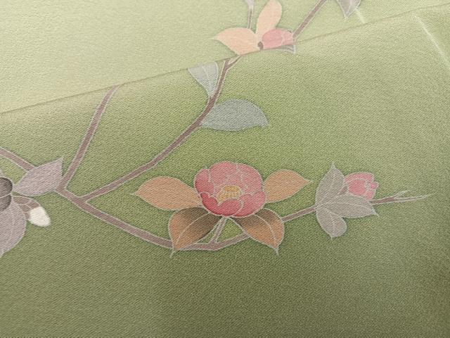 平和屋着物●訪問着 友禅 作家物 枝花文 暈し染め 正絹 逸品 AABM6291ph