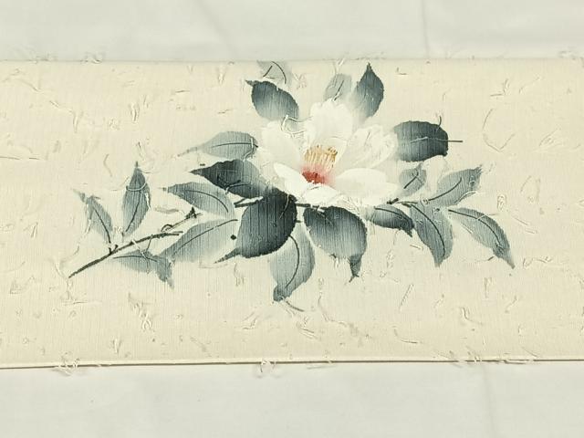 平和屋着物◎九寸名古屋帯 作家物 手描き 髭紬 金彩 正絹 逸品 AABM6446dk
