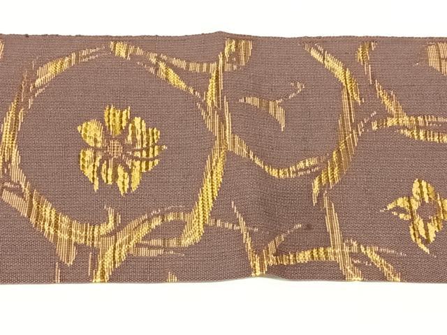 平和屋着物◎八寸名古屋帯 紬地 花丸文 正絹 逸品 AABM6460dk