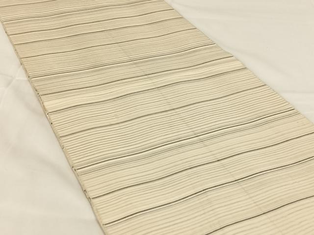 平和屋着物◎八寸名古屋帯 横段文 正絹 逸品 AABM6468dk