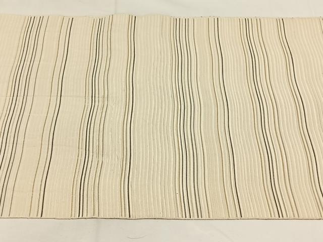 平和屋着物◎八寸名古屋帯 横段文 正絹 逸品 AABM6468dk