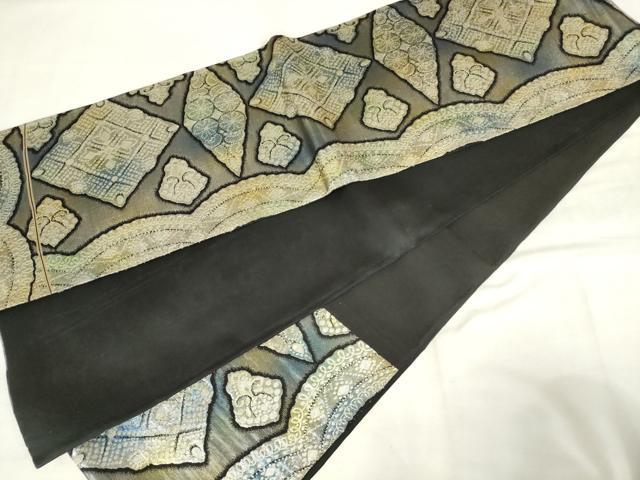 平和屋着物◎六通柄袋帯 菱文 金銀糸 正絹 逸品 AABM6493od
