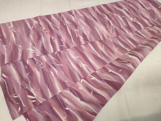 平和屋着物◎創作 全通柄袋帯 ろうけつ染め 枝葉文 正絹 逸品 AABM6539od