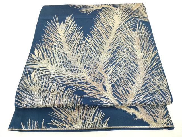 平和屋着物◎六通柄袋帯 松文 金銀糸 正絹 逸品 AABM6573od