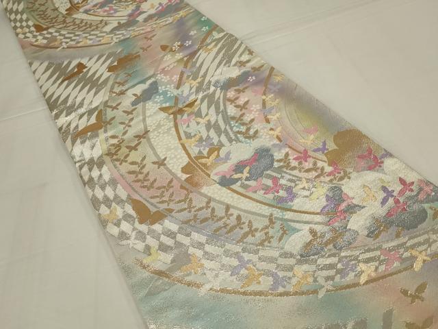 平和屋着物◎九百佐賀錦 六通柄袋帯 うたげ 金銀糸 正絹 逸品 AABM6620ou