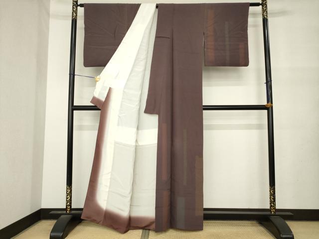 平和屋着物●樋口実 訪問着 短冊文 正絹 逸品 AABM6644ck