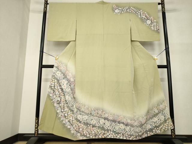 平和屋着物●越後十日町の一流染匠 桐屋・翠山工房 訪問着 辻が花 暈し染め 正絹 逸品 AABM6653ck