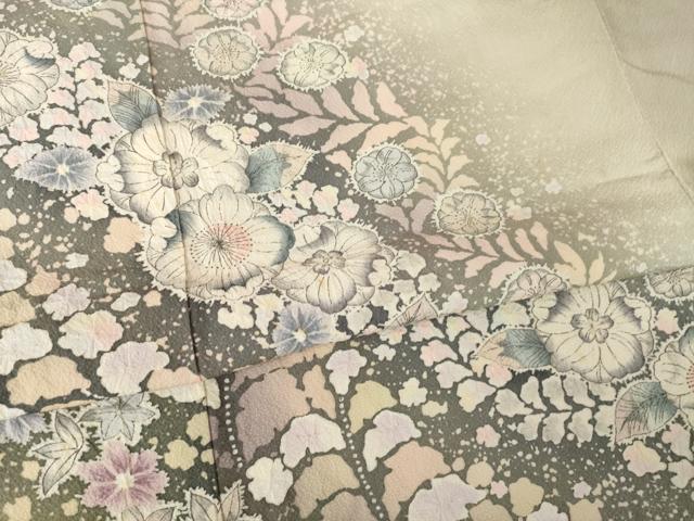 平和屋着物●越後十日町の一流染匠 桐屋・翠山工房 訪問着 辻が花 暈し染め 正絹 逸品 AABM6653ck