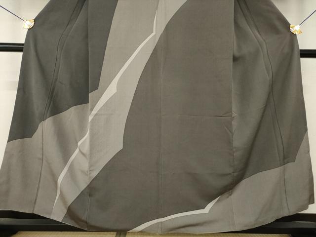 平和屋着物●訪問着 幾何学文様 松葉 正絹 逸品 AABM6655ck