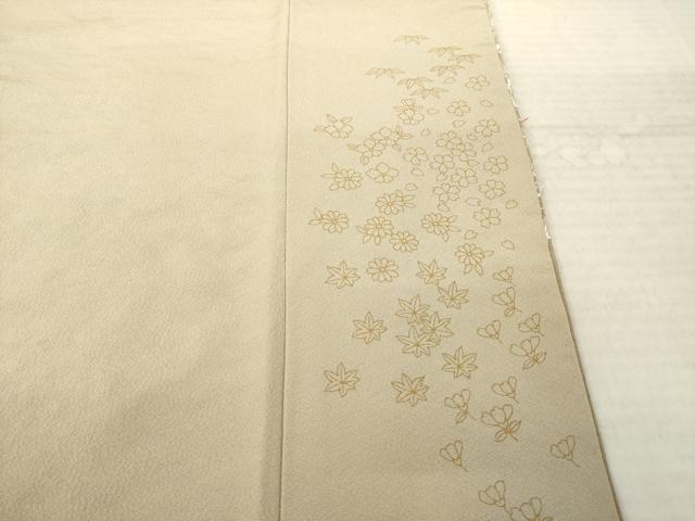 平和屋着物●訪問着 総刺繍 蘇州刺繍 草花文 暈し染め 金糸 正絹 逸品 AABM6664ck