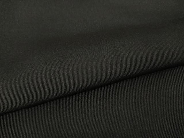 平和屋着物●男性 長羽織 羽裏:うさぎ 黒地 キングサイズ 正絹 逸品 AABM6669ck