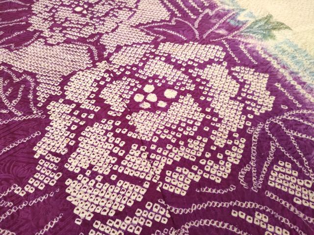 平和屋着物●豪華振袖 総絞り 流水枝花文 正絹 逸品 AABM6675ck