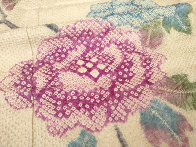 平和屋着物●豪華振袖 総絞り 流水枝花文 正絹 逸品 AABM6675ck