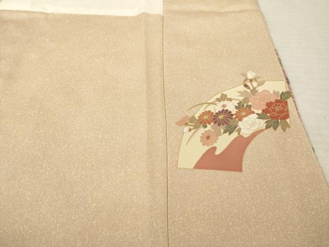 平和屋着物●訪問着 流水地紙花文 金彩 正絹 逸品 AABM668ck