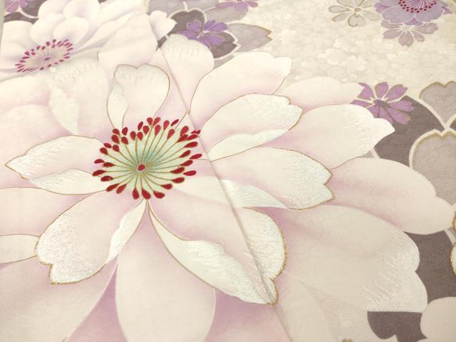 平和屋着物●豪華振袖 刺繍 舞花文 金糸 金彩 ロング丈 正絹 逸品 AABM6688ck
