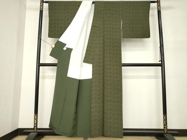 平和屋着物●重要無形文化財 人間国宝 中村勇二郎 江戸小紋 古代菊 正絹 逸品 AABM6705ck