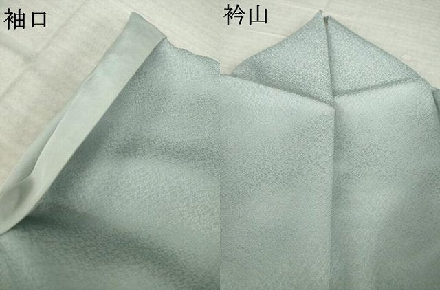 平和屋着物●上質な色無地 湊鼠色 正絹 逸品 AABM6713ck
