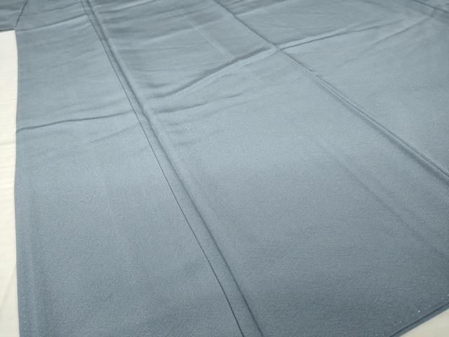 平和屋着物●上質な色無地 藍墨茶色 正絹 逸品 AABM6717ck
