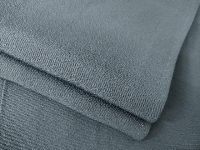 平和屋着物●上質な色無地 藍墨茶色 正絹 逸品 AABM6717ck