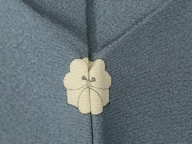 平和屋着物●上質な色無地 藍墨茶色 正絹 逸品 AABM6717ck