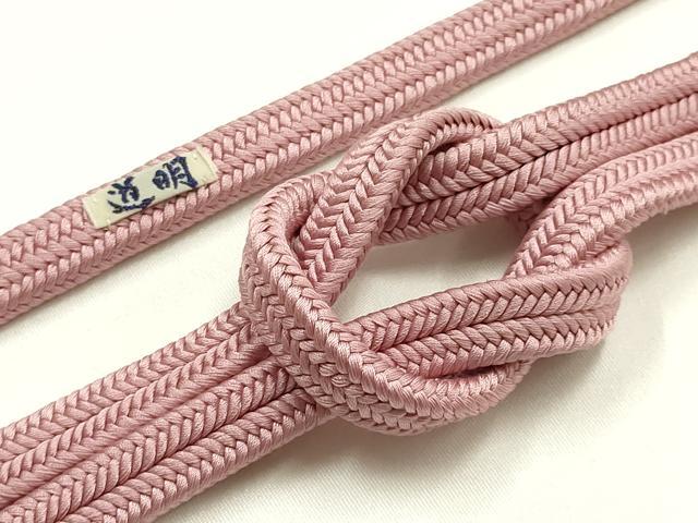 平和屋着物●極上 有職組紐道明 帯締め 冠組 紅梅色 宮内庁御用 国立博物館御用 東京芸術大学御用 逸品 AABM6829ay