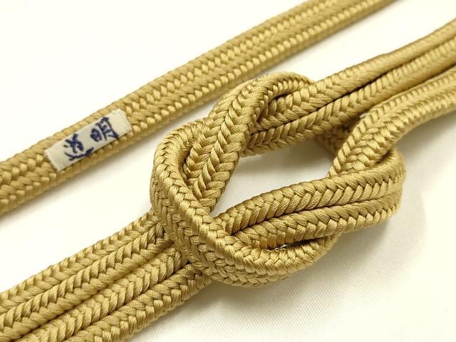 平和屋着物●極上 有職組紐道明 帯締め 冠組 黄橡色 宮内庁御用 国立博物館御用 東京芸術大学御用 逸品 AABM6845ay