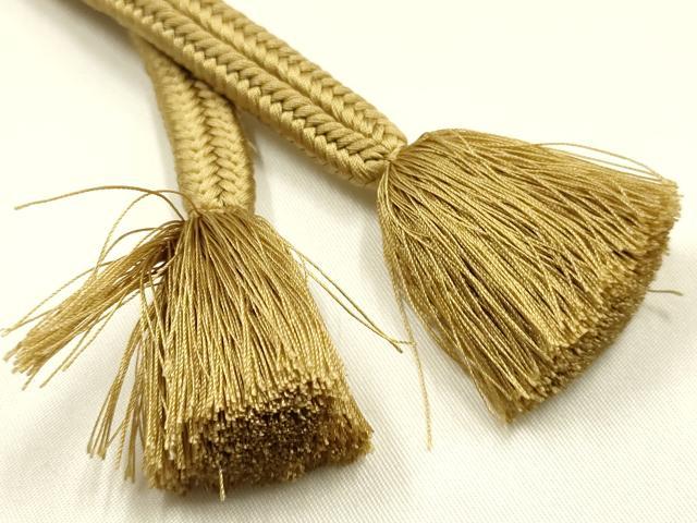 平和屋着物●極上 有職組紐道明 帯締め 冠組 黄橡色 宮内庁御用 国立博物館御用 東京芸術大学御用 逸品 AABM6845ay