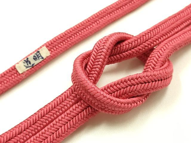 平和屋着物●極上 有職組紐道明 帯締め 冠組 韓紅色 宮内庁御用 国立博物館御用 東京芸術大学御用 逸品 AABM6847ay
