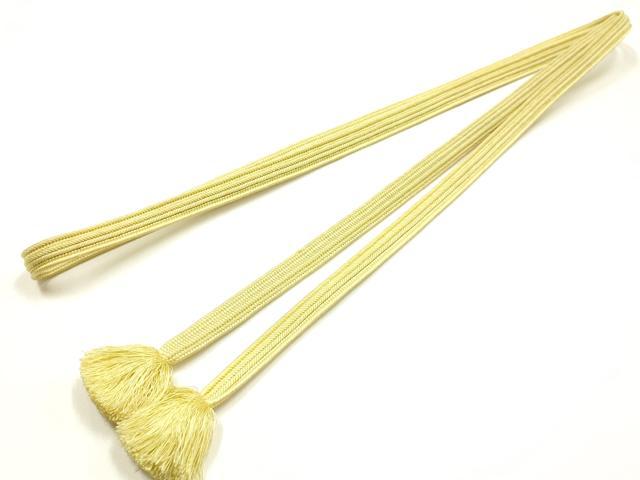 平和屋着物●極上 有職組紐道明 帯締め 畝組 刈安色 宮内庁御用 国立博物館御用 東京芸術大学御用 逸品 AABM6850ay