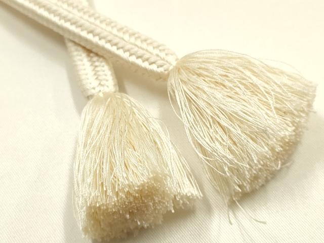 平和屋着物●極上 有職組紐道明 帯締め 冠組 象牙色 宮内庁御用 国立博物館御用 東京芸術大学御用 逸品 AABM6856ay