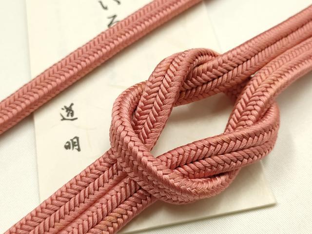 平和屋着物●極上 有職組紐道明 帯締め 冠組 甚三紅色 宮内庁御用 国立博物館御用 東京芸術大学御用 逸品 AABM6888ay
