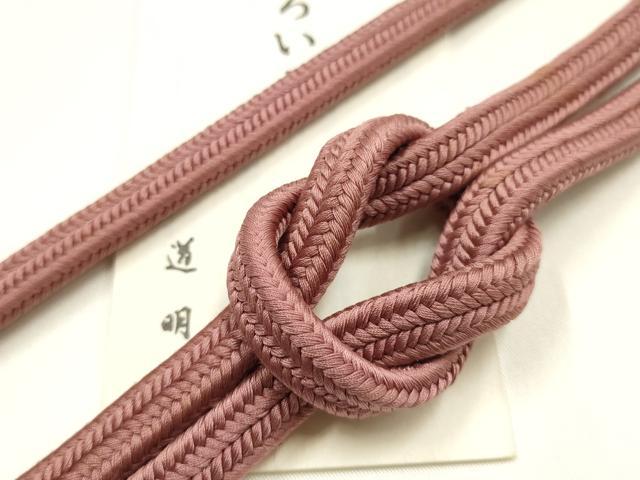平和屋着物●極上 有職組紐道明 帯締め 冠組 退紅色 宮内庁御用 国立博物館御用 東京芸術大学御用 逸品 AABM6920ay