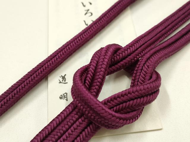 平和屋着物●極上 有職組紐道明 帯締め 冠組 暗紅色 宮内庁御用 国立博物館御用 東京芸術大学御用 逸品 AABM6922ay